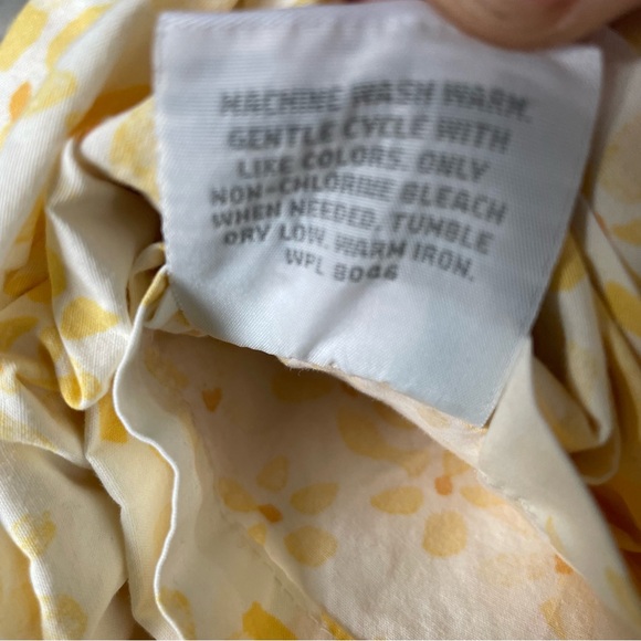 Martha Stewart Collection 100% Cotton Yellow & White Floral Bedding WPL8046 - Picture 5 of 5